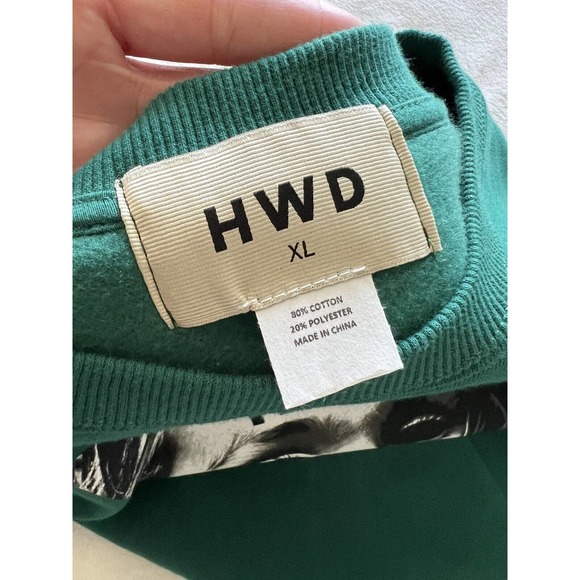 HALFWAY DEAD Green HWD Sweatshirt Crew Neck Pullover Size XL - Picture 5 of 12